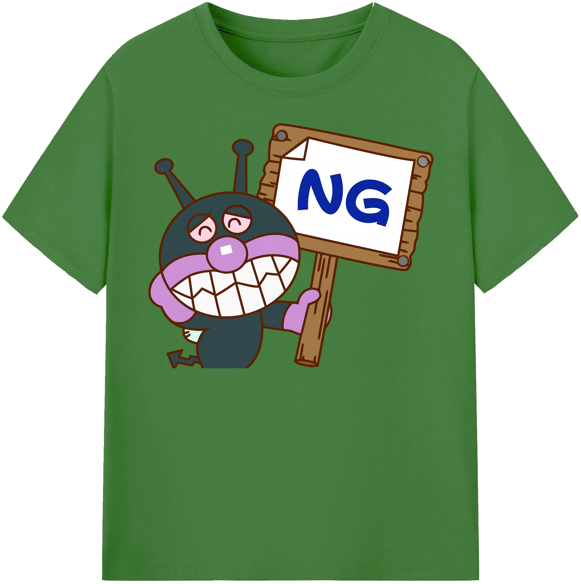 （画像用） アンパンマン Anpanman レディースカジュアルプリントTシャツ（綿100％）